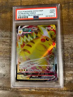POKEMON 2023 Crown Zenith Coll Full Art PIKACHU Vmax 2 Promo #286 PSA 9 - Image 1