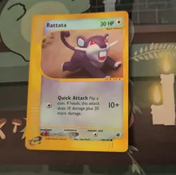 Nintendo Rattata 128/165 Expedition Base Set Reverse Holo Common 30 HP EN 2002 - Image 1
