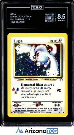 Pokemon 2000 Lugia 9/111 Holo Neo Genesis TAG 8.5 - Image 1