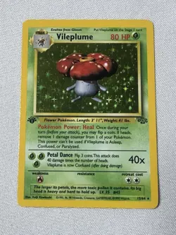 Pokemon vileplume jungle holo 1st edition 15/64 WOTC - Image 1