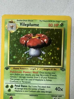 Pokemon vileplume jungle holo 1st edition 15/64 WOTC - Image 5