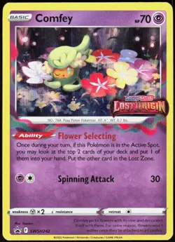 Comfey (Prerelease) SWSH242 Holo Promo Sword & Shield Promo Pokemon Holo NM - Image 1