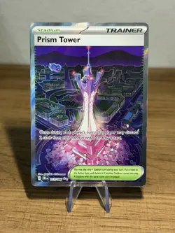 Prism Tower 111/086: Chaos Rising Stadium Reverse Holo Full Art. NM Pokemon - Image 1