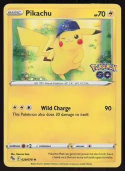 Pikachu 028/078 Holo Rare Pokemon GO Pokemon Holo Near Mint - Image 1