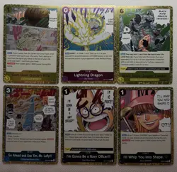 One Piece TCG Event Cards 6 Foil Event Cards English One Piece Lot - Image 1