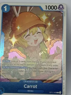 One Piece CCG Carrot A Fist Of Divine Speed R Foil OP11-049 NM - Image 3