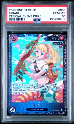 2025 ONE PIECE JAPANESE PROMOS OFFICIAL EVENT PRIZE #010 HIBARI PSA 10 - Image 1