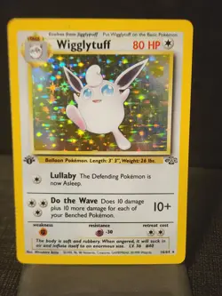 Wigglytuff 16/64 Holo Rare 1st Edition Jungle Pokemon Card Cpics&descri4conditi - Image 1