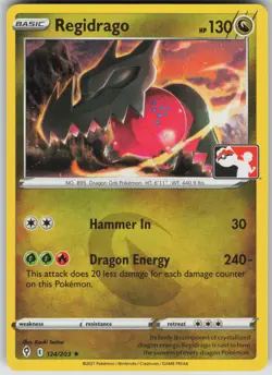 Pokemon TCG Regidrago Rare Prize Pack Series Cards 124/203 - Image 1