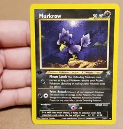 Pokemon TCG Murkrow 24/111 ☆ Rare 1st Edition Neo Genesis LP - Image 1