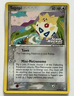 Pokemon Togepi Team Rocket Returns 50/109 Reverse Holo 40 HP English 2004 - Image 1