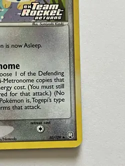 Pokemon Togepi Team Rocket Returns 50/109 Reverse Holo 40 HP English 2004 - Image 5