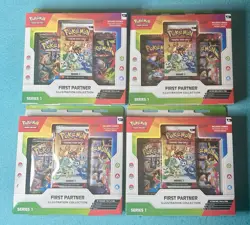 Pokemon TCG First Partner Illustration Collection Series 1 — Set of 4 Sealed - Image 1