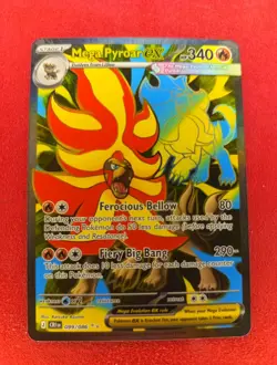 Mega Pyroar Ex 099/086 Chaos Rising Full Art Ultra Rare Pokemon English - Image 1