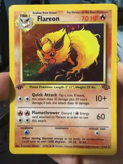 Pokemon Tcg Flareon 1st Edition Jungle 3/64 - Image 2
