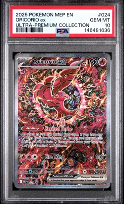 2025 POKEMON MEP EN-ME BLACK STAR PROMO #024 ORICORIO EX PSA 10 - Image 1