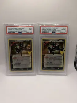 SWIRL Greninja Gold Star SWSH144 PSA 8 and PSA 9 Celebrations Promo Pokemon - Image 1