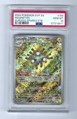 2024 Pokemon Surging Sparks ETB Black Star Promo #159 Magneton PSA 10 GEM MINT - Image 1