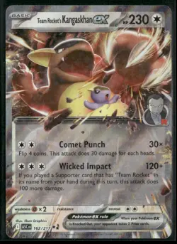 Team Rocket's Kangaskhan ex 162/217 Double Rare Ascended Heroes Pokemon NM - Image 1