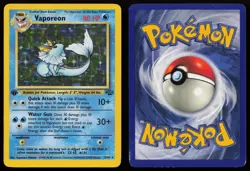 Vaporeon 12/64 1st Edition Holo Rare Jungle Pokemon English HP/DMG - Image 3