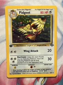 Pidgeot 8/64 1st Edition Holo Jungle Vintage Rare WOTC Pokemon Card #8 TCG LP+ - Image 1