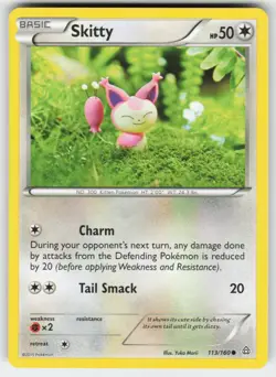 Skitty 113/160 Common Primal Clash Pokemon Near Mint - Image 1