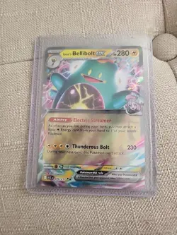 Pokemon 2 Iono's Bellibolt EX 188/159 Full Art Hyper Rare Holo 280 HP Sv09 - Image 3