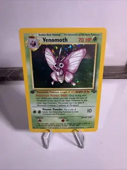 Pokemon TCG Venomoth Holo Rare 13/64 Jungle 1999 1st Edition - Image 1