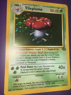 Pokemon TCG Vileplume 15/64 1st Edition Jungle Holo Rare Vintage - Image 4