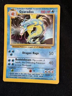 Pokemon TCG Gyarados 6/102 Holo Generally Good Condidtion - Image 1