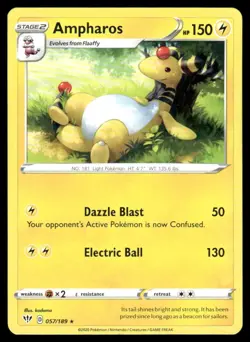 Ampharos 057/189 Rare Darkness Ablaze Pokemon Lightly Played - Image 1