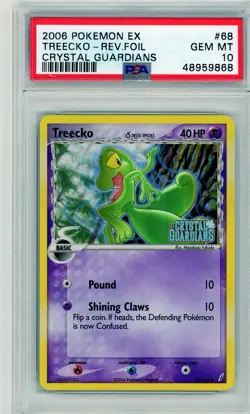 Pokemon Treecko EX Crystal Guardians Reverse Holo #68 PSA 10 Gem Mint - Image 1