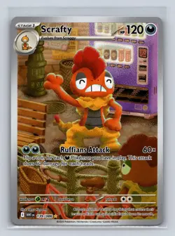 Scrafty 139/086 Illustration Rare White Flare Pokemon NM - Image 1