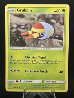 Pokemon Grubbin - 18/214 - Common LP Unbroken Bonds - Image 1
