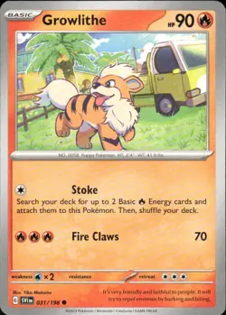 GROWLITHE 031/198 SCARLET & VIOLET C POKEMON NM/M - Image 1