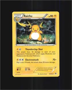 Raichu (XY BREAKthrough) (Cracked Ice Holo) 49/162 Deck Exclusives Pokemon LP - Image 1
