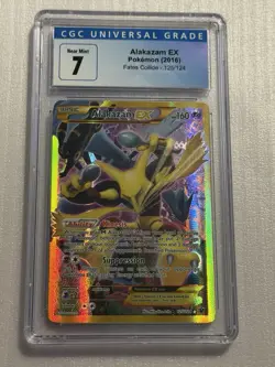 Alakazam EX - 125/124 - Pokemon Fates Collide Full Art Holo Secret - CGC 7 - Image 1