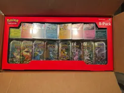 Pokemon Prismatic Evolutions 8 Mini-Tins with Promo Cards Costco 2-Pack IN HAND - Image 1
