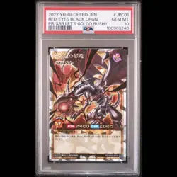 PSA10 Red Eyes Black Dragon Over Rush Rare YuGiOh Rush Duel Promo - Image 1