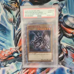 PSA10 Red Eyes Black Dragon 20th Secret Rare YuGiOh Anniversary Promo - Image 1
