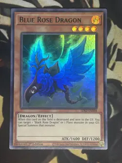 Yugioh: Blue Rose Dragon - LDS2-EN104 - Ultra Rare (Gold) - 1st Edition - NM - Image 1
