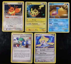 Pokemon Jirachi Pikachu Eevee Lapras 24/123 Supporter Lot 5 Cards - Image 1