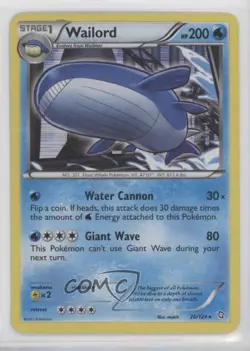 Wailord Holo Pokemon Black & White Dragons Exalted #26 - Image 1