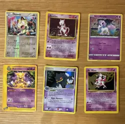 Pokemon TCG Crystal Guardians 2006 Lot of 6 Mewtwo Alakazam Holo English - Image 1
