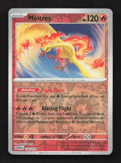 Moltres 146/165 Rare 151 Pokemon Reverse Holo Near Mint - Image 1