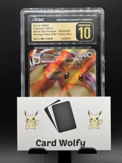 CGC 10 Pristine Eevee VMAX SWSH087 Black Star Promo Shining Fates ETB Pokemon - Image 3