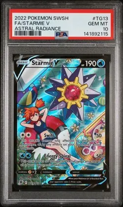 PSA 10 STARMIE V TG13 ASTRAL RADIANCE SWORD & SHIELD POKEMON GEM MINT - Image 1