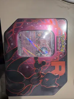 Pokemon TCG: Team Rocket Tin MEWTWO ex promo + 5 packs SEALED - Image 1