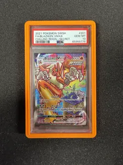 Pokemon TCG Blaziken VMAX 201/198 Secret Rare Alt Art Holo Chilling Reign PSA 10 - Image 1