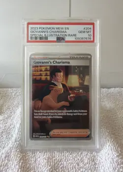 2023 POKEMON MEW EN-151 SPECIAL ILLUSTRATION RARE GIOVANNI'S CHARISMA PSA 10 - Image 1